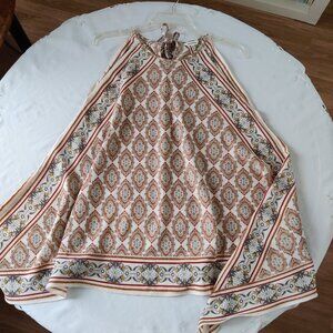 Max Studio Scarf Print Trapeze Top SZ-Small